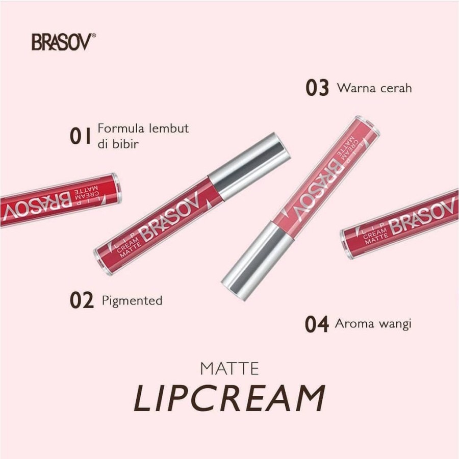 ★ BB ★ BRASOV Lip Cream Matte - Fresh And Long Lasting Lip Cream - Transferproof