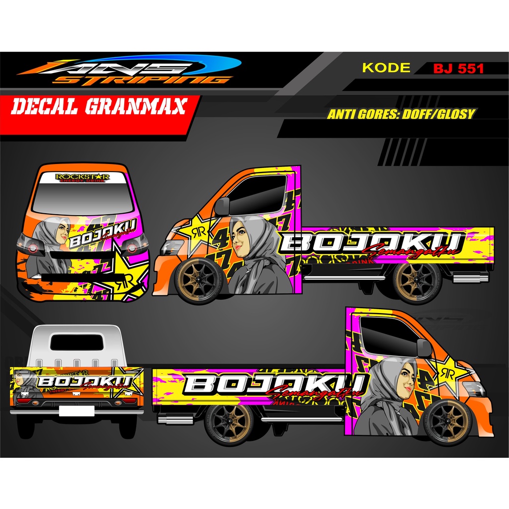 DECAL STIKER GRANMAX / STIKER MOBIL PICK UP / STIKER MOBIL GRANMAX