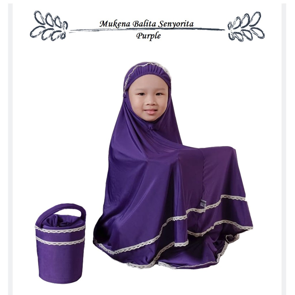 Mukena Anak Baby Bayi Batita Balita 1 2 3 4 5 Tahun Senorita / Mukena Bayi / Mukena Balita / Terbaru-6