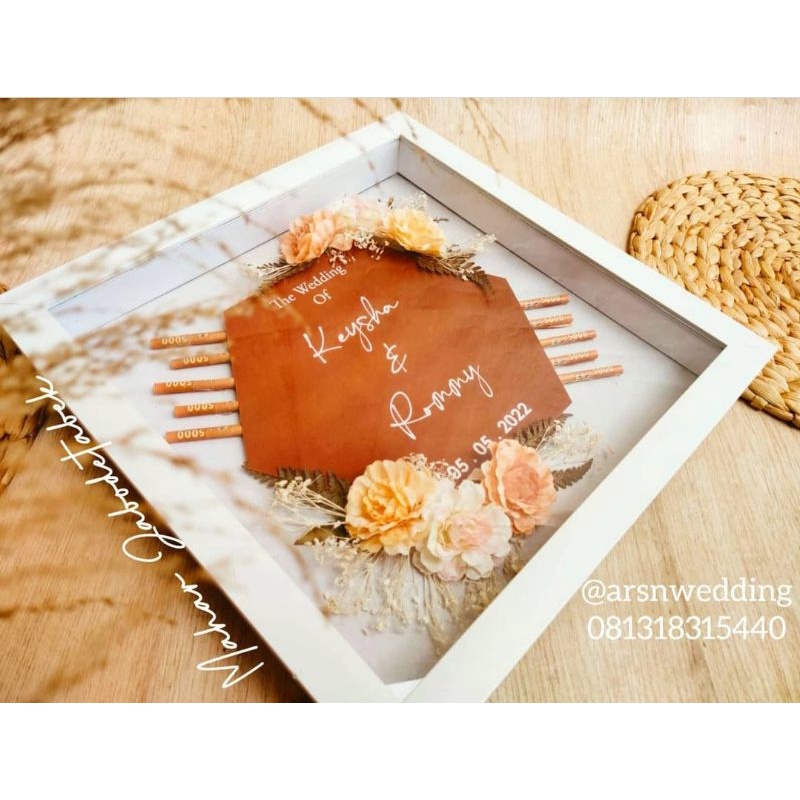 Bingkai Mahar 3D Pigura 3D Frame 3D Simbolis Mahar Uang Mahar Logam Mulia Mahar Pernikahan Box Nikah