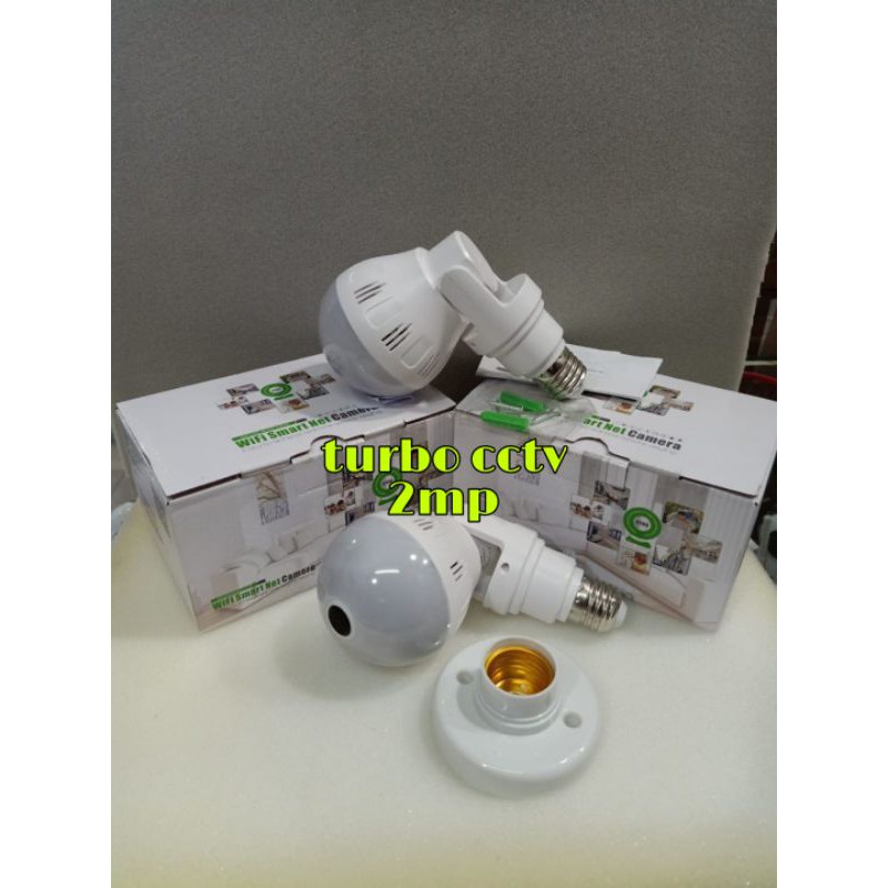 Camera CCTV IP Wireless Panoramic FISH EYE 360 Bohlam lampu 2mp berkualitas jenih suara jelas