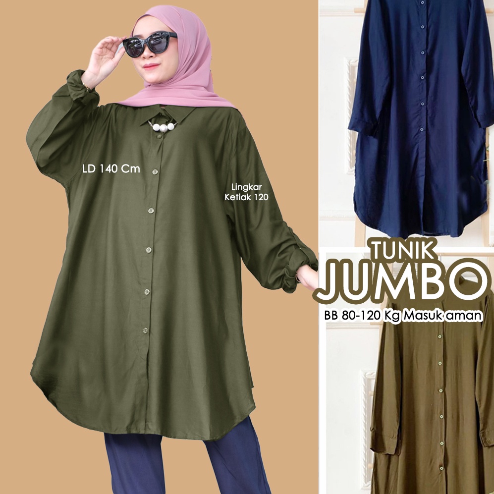 Buna Tunik Jumbo Oversize Dorpi Areta Tunik Jumbo 4L 5L Ld 140