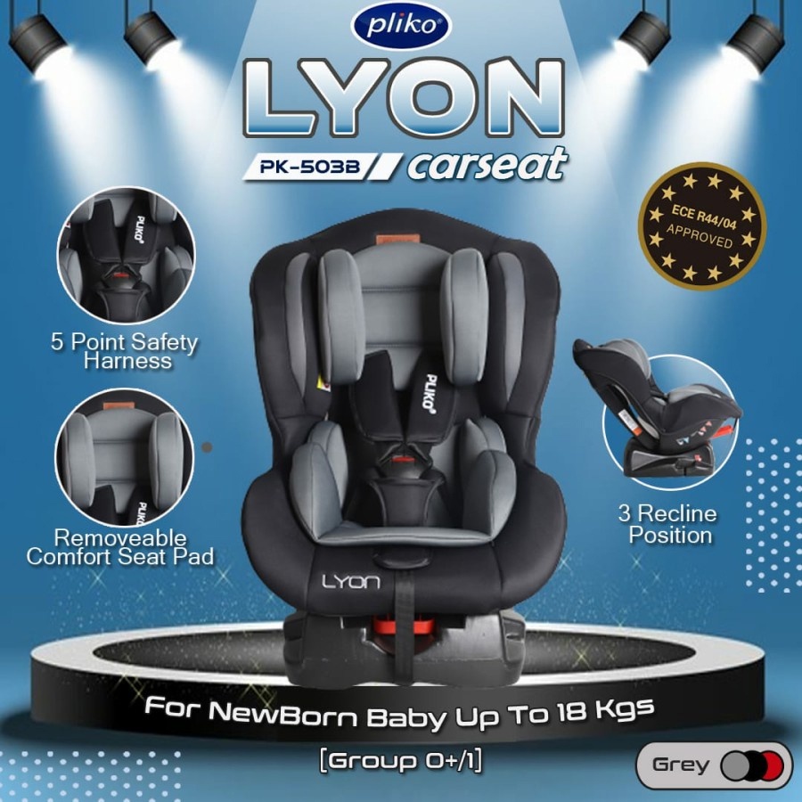 Carseat Pliko Lyon PK-503B Car Seat Baby Chair Dudukan Mobil Bayi