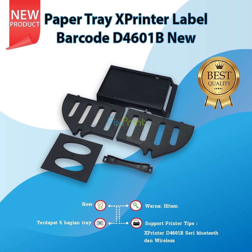 Paper Tray XPrinter Label Barcode D4601B New Holder Penopang Kertas Printer D4601