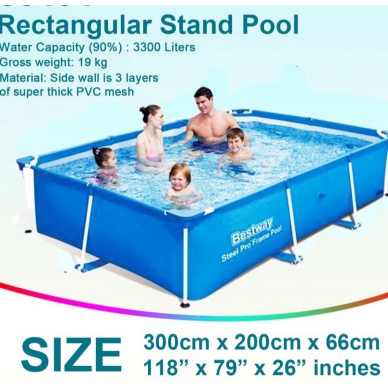 kolam.renang bestway  uk.3x2 mtr tanpa.filter