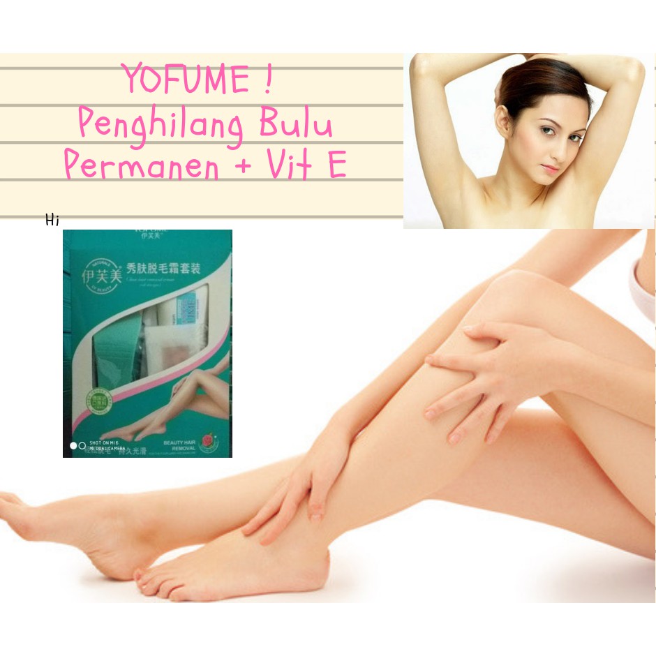 Yofume Penghilang Pembersih  Perontok Bulu Permanen 100% Original (1 Paket)