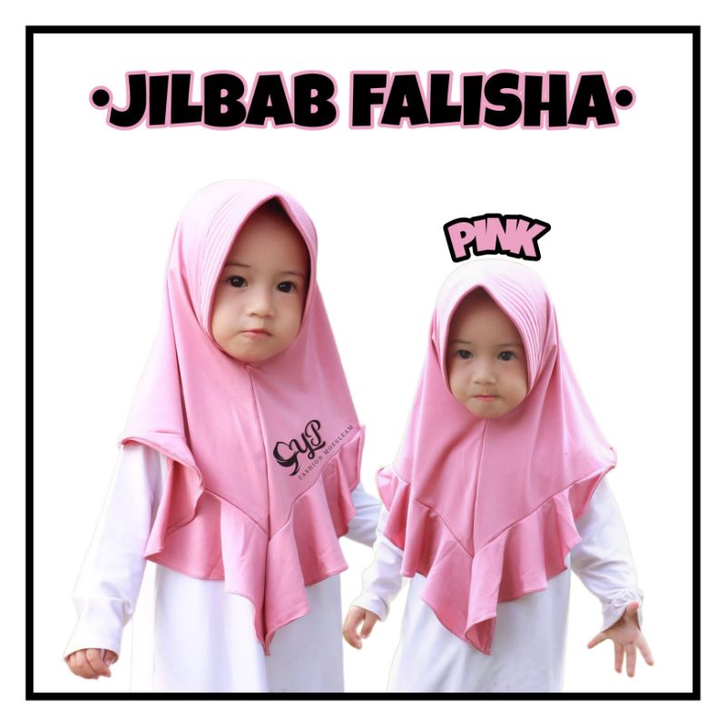 Jilbab Anak bayi Falisha usia 0-3 th allsize / HIJAB ANAK