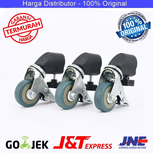 3pcs Wheel Roda for Light Stand / Tripod / Tiang Lampu