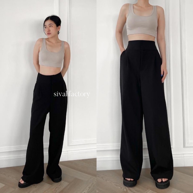 SIVALI Olivia Pants || Celana Kulot Highwaist - Cullote Pants - Celana Wanita