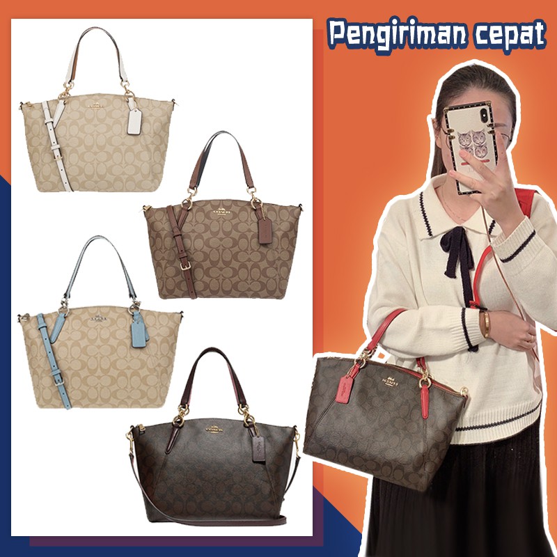 （Special offer）Tas Coach / Tas Tote Wanita / Klasik F28989 pvc dengan bahan kulit tas pangsit