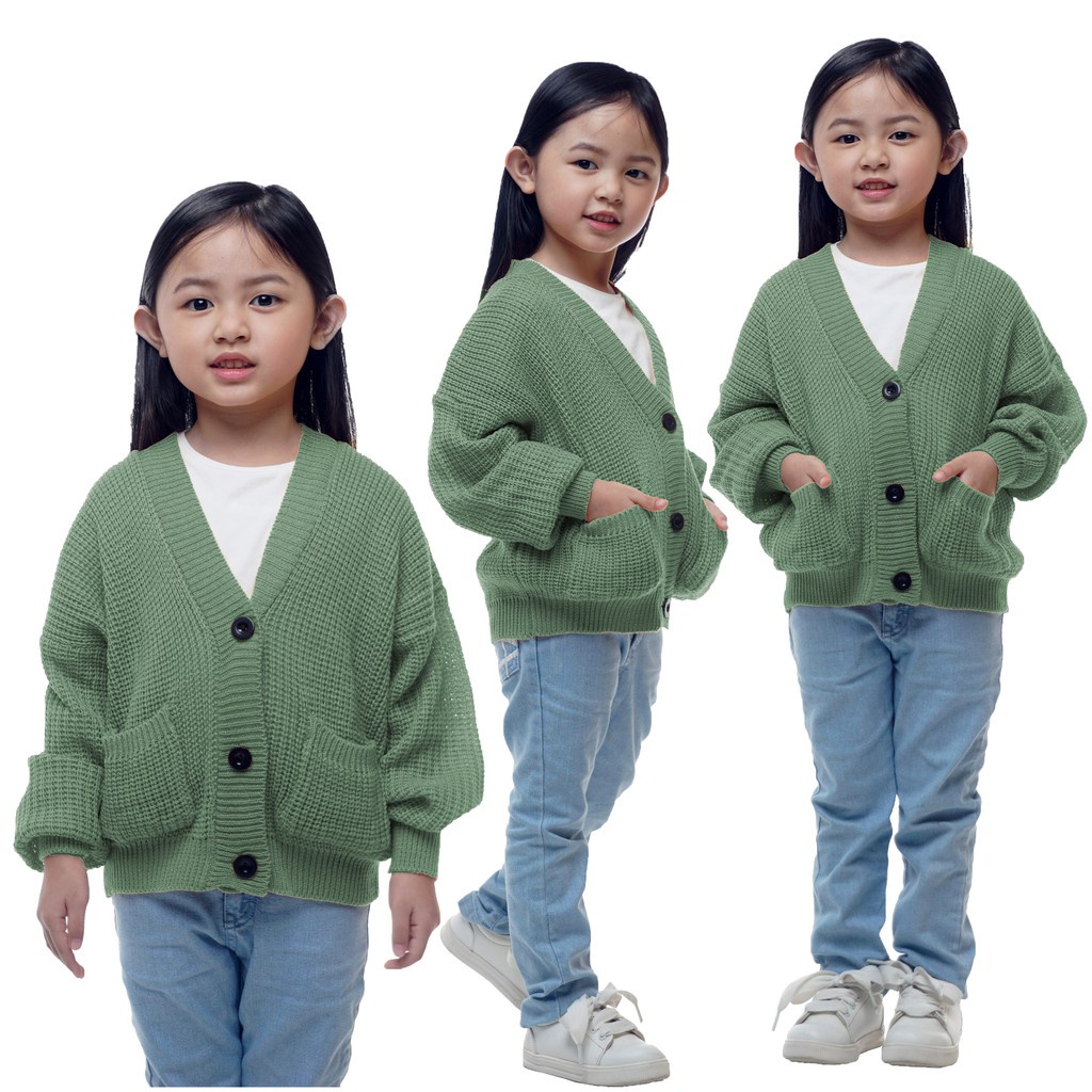 Sweater Cardigan Rajut Anak Usia 2 - 5 Tahun