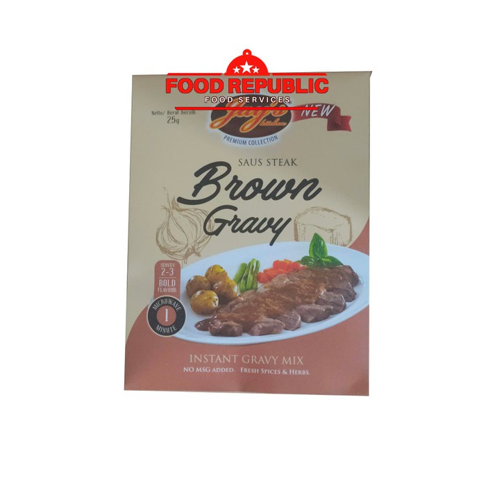 JAYS BROWN GRAVY SAUCE MIX 25 GR - SAUS STEAK COKELAT HALAL NO MSG