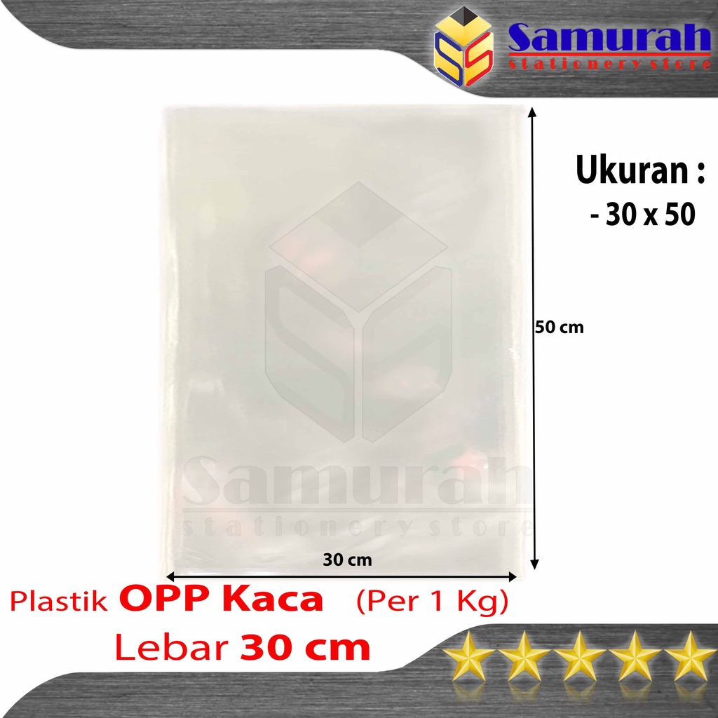 Plastik OPP Kaca Lebar 30 x 50 cm Bening / Plastic Souvenir Ukuran 30x50 - Accesories - Boneka - Rot