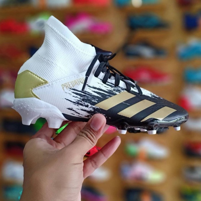 {mixagribstore} sepatu bola anak adidas predator 20.3 junior - white black 35 Diskon