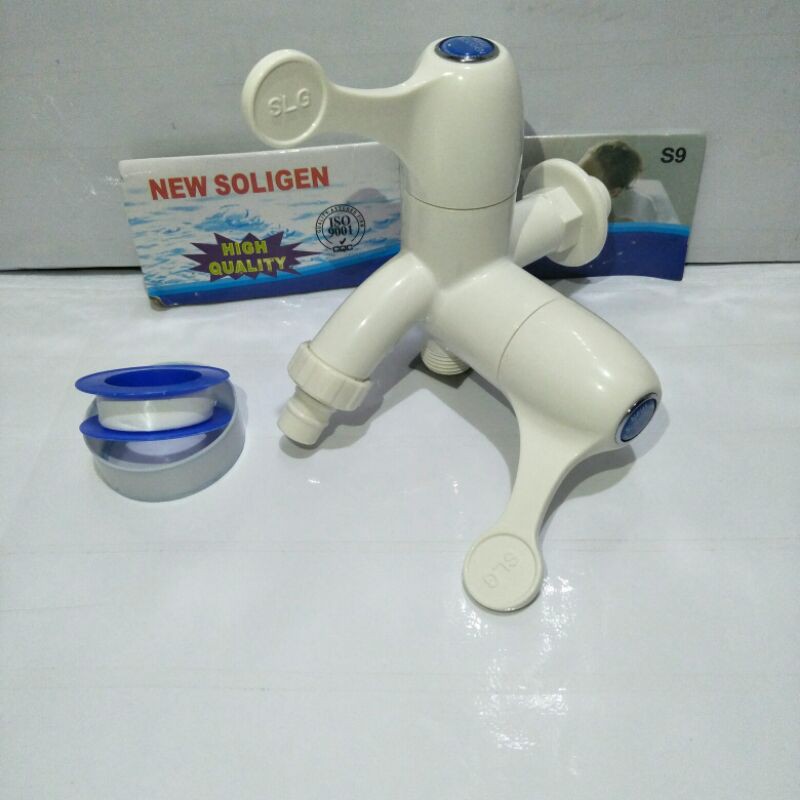 Kran Cabang Pvc Soligen S-9/Kran Cabang Plastik/Kran Air Cabang Murah