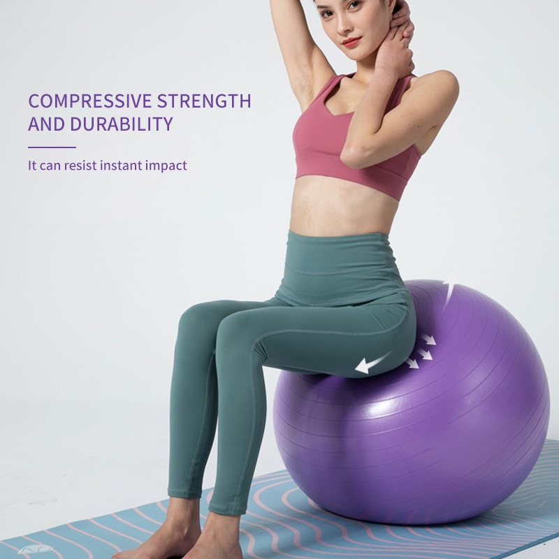 Gym Ball Alat Fitness Pilates Ball Fitnes Senam Olahraga / Bola Ibu Hamil 55cm/ 65cm/ 75cm