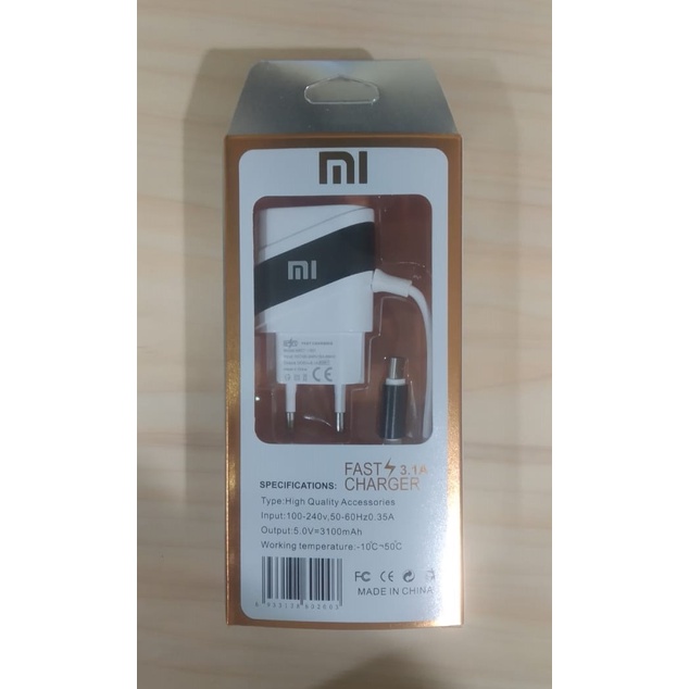 Travel Charger Asus Xiaomi 2 USB 3.1A Micro USB Type C Fast Charger (Metal)