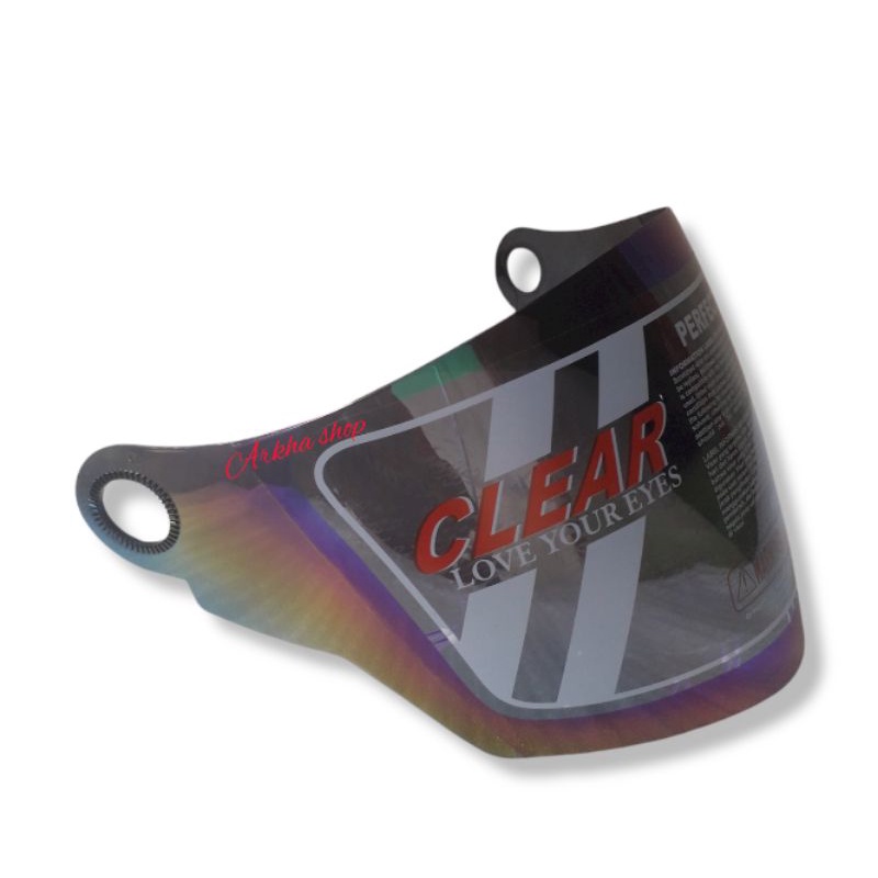 visor helm kaca helm wtc pet/ takachi/ tsk/ caberk/ G2 inovator/ G2 exterminator warna pelangi