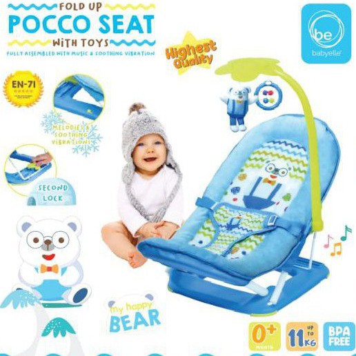 Babyelle Fold Up Poco Seat With Toys -  BE-8318T