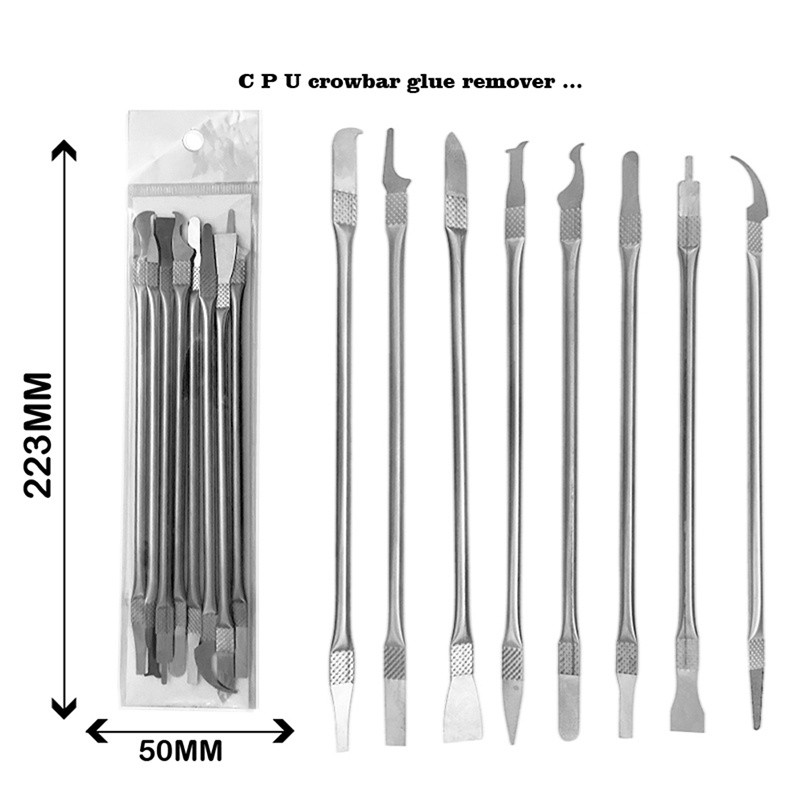 {LUCKID}8 in 1 Mobile Phone laptop LCD Chip CPU Separation Glue Removal Crowbar tool