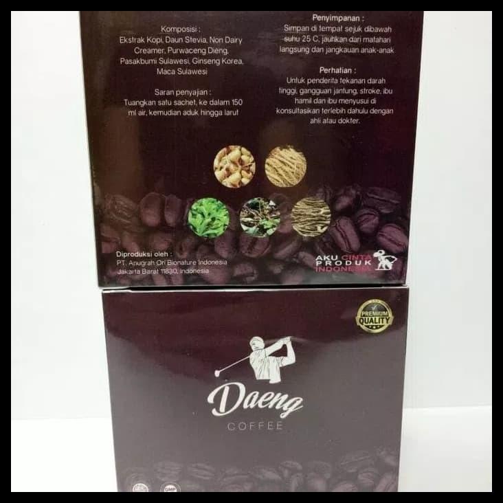 

DISKON TERBATAS !!! DAENG COFFEE /KOPI DAENG/ KOPI PREMIUM STAMINA PRIA 1 BOX 10 SACHET TERLARIS