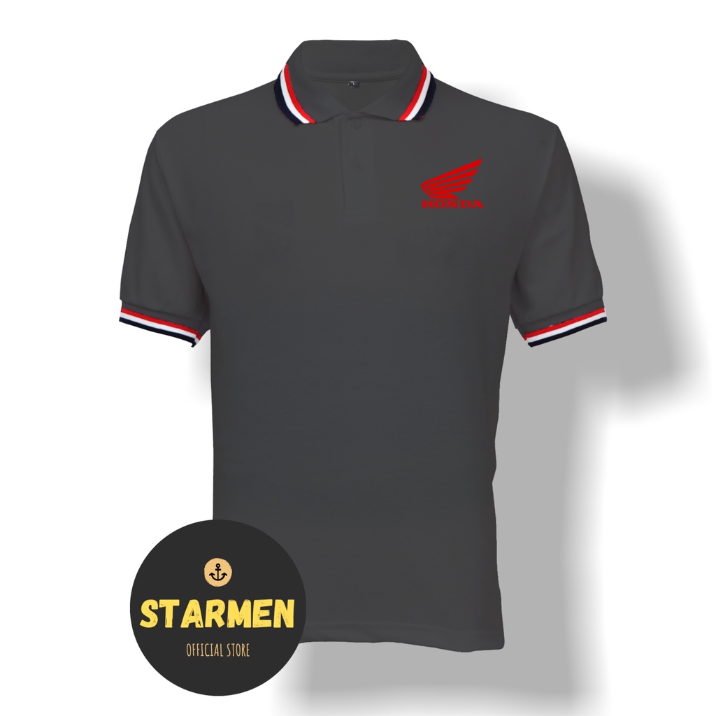 Kaos Polo Shirt Pria Kerah Logo HONDA