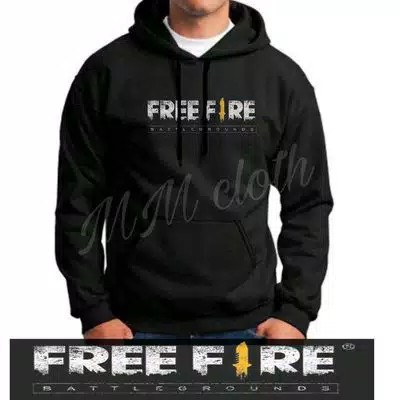 SWEATER FREEFIRE DEWASA UKURAN M.L.XL HITAM MERAH PUTIH KUALITAS TEBAL