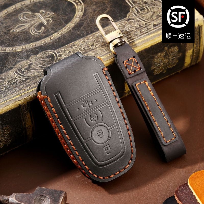 Casing Kunci Mobil Ford focus kuga Mondeo Handmade Bahan Kulit Asli