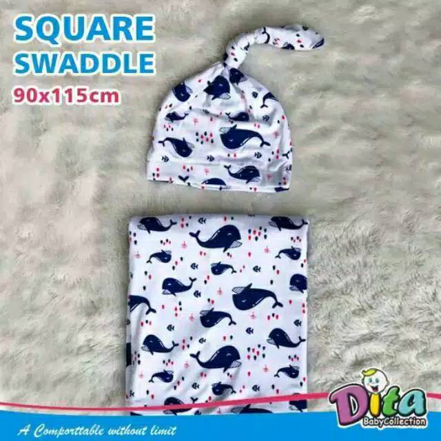 Bedong segi empat Dita /bedong motif/bedong bayi/bedong instan