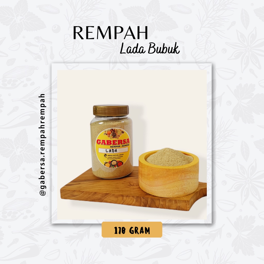 

Lada bubuk asli tanpa campuran isi 170gram (Gabersa)