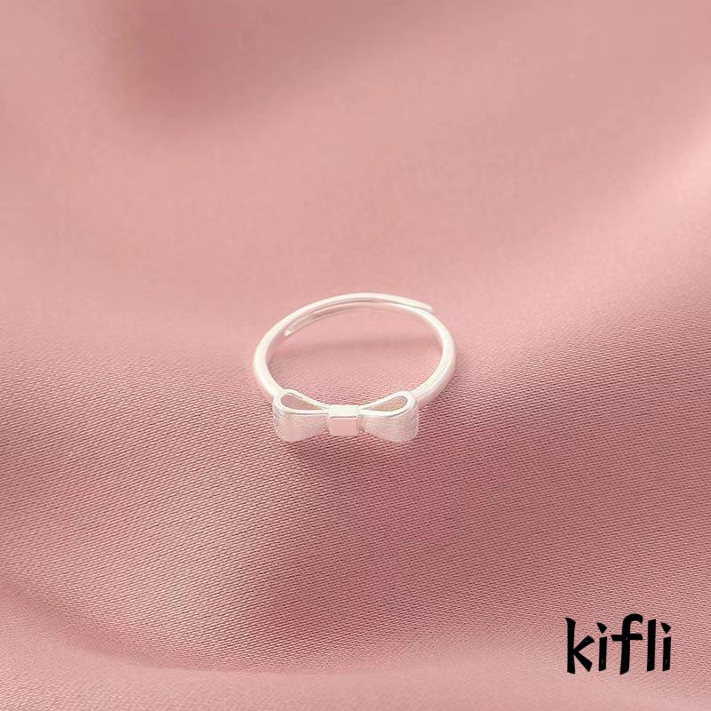 Cincin Jari Telunjuk Model Terbuka Dapat Disesuaikan Desain Pita