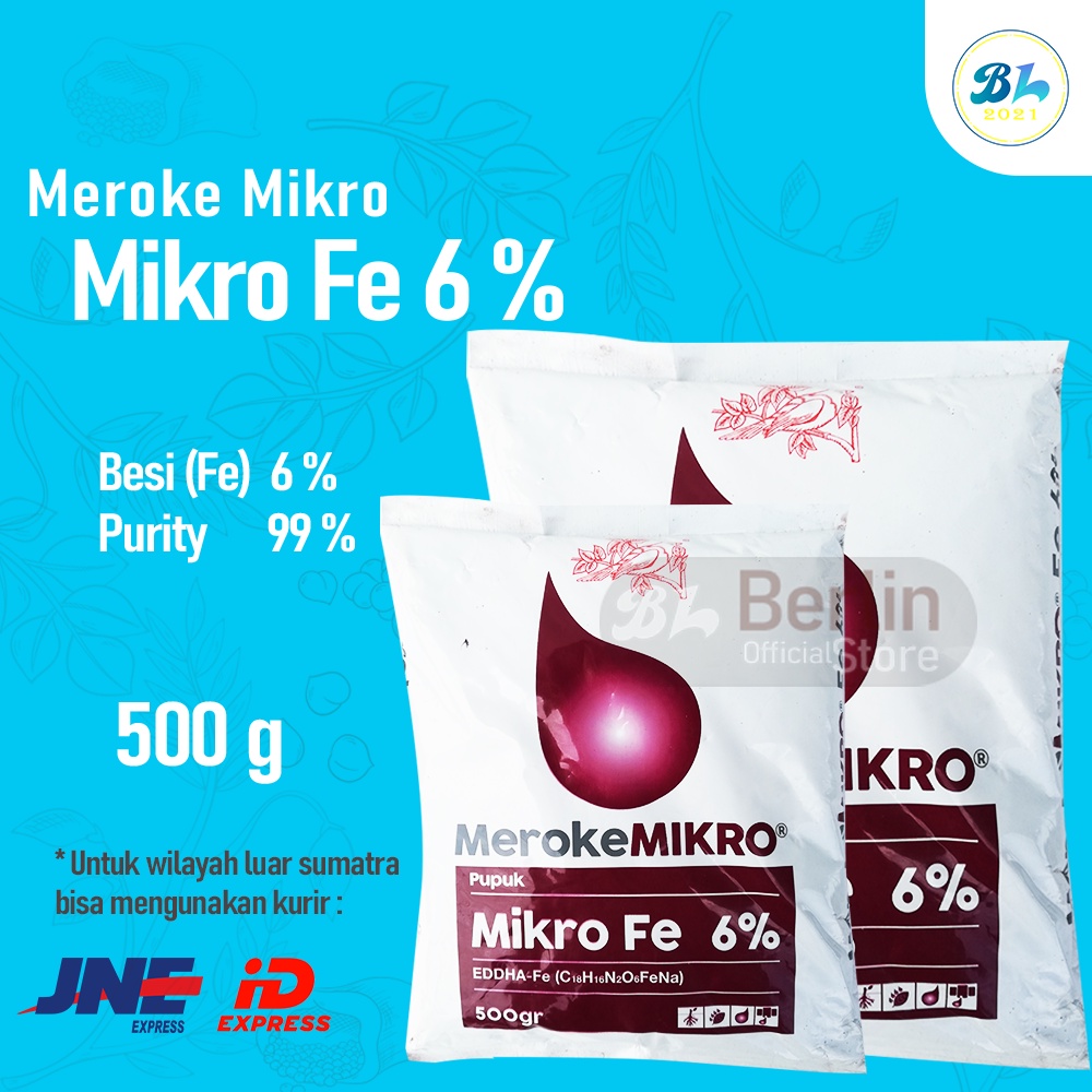 Pupuk Meroke Mikro Fe 6 % Kemasan 600 g