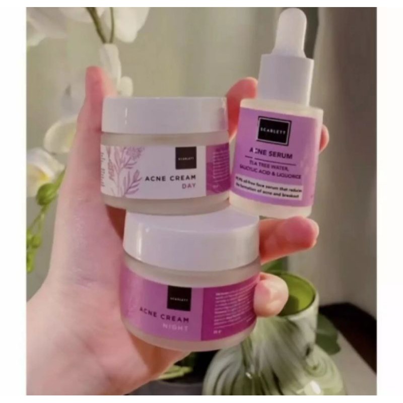 [Ecer atau satu paket]Acne Series Scarlett 3in1/Paket wajah Acne Scarlett