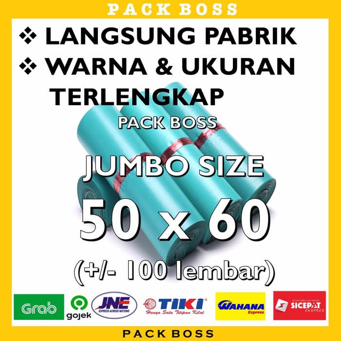 

*BIG SIZE* Kemasan Packing Online Polymailer Hijau 50 x 60
