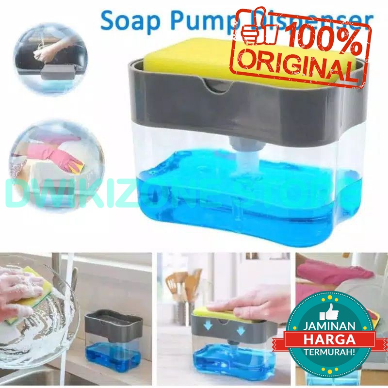 [BS] DISPENSER SABUN CUCI PIRING HOLDER SPON SPONGE 2 IN 1 SPONS SABUN