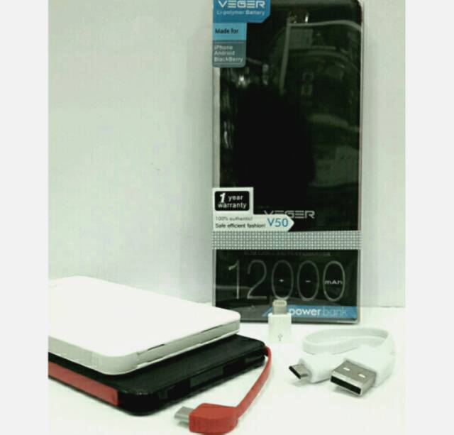 Powerbank veger 12000mAh