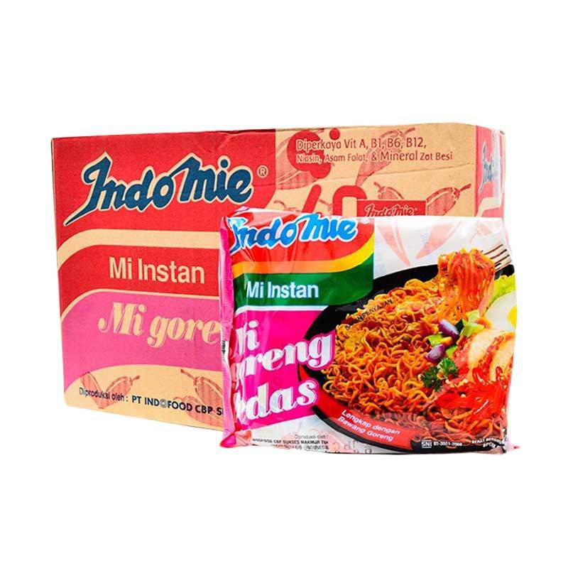 

INDOMIE INSTANT MIE RASA GORENG PEDAS UNGU 1 DUS / KARTON