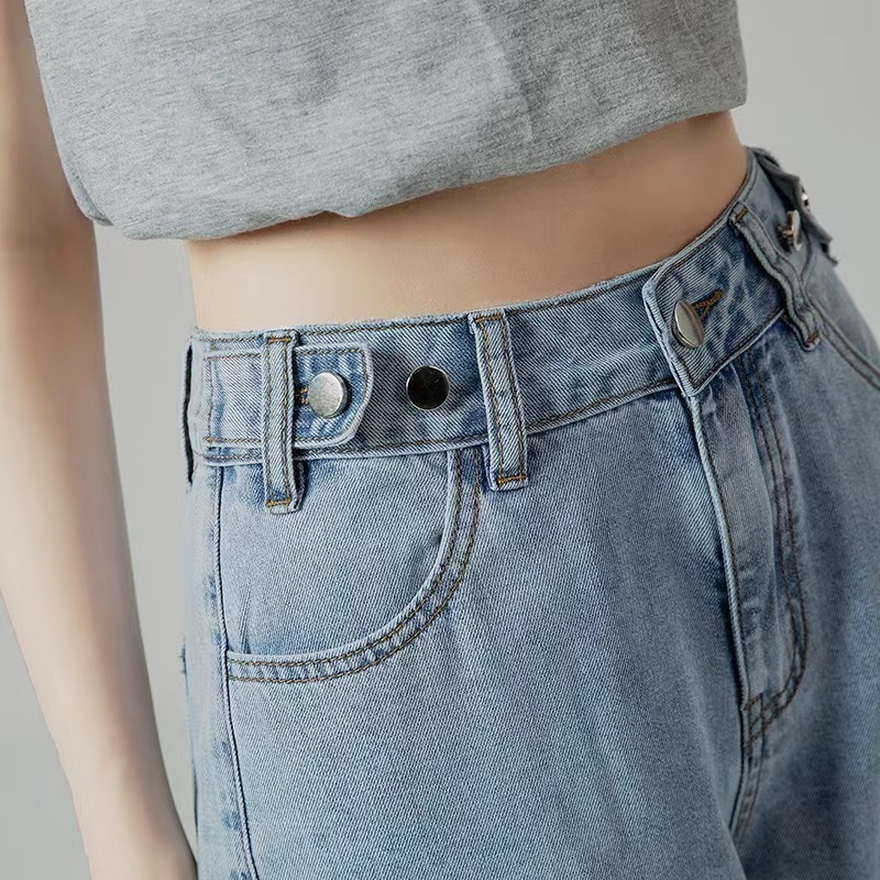 Celana Panjang wanita celana kulot jeans disesuaikan highwaist  loose jeans korea