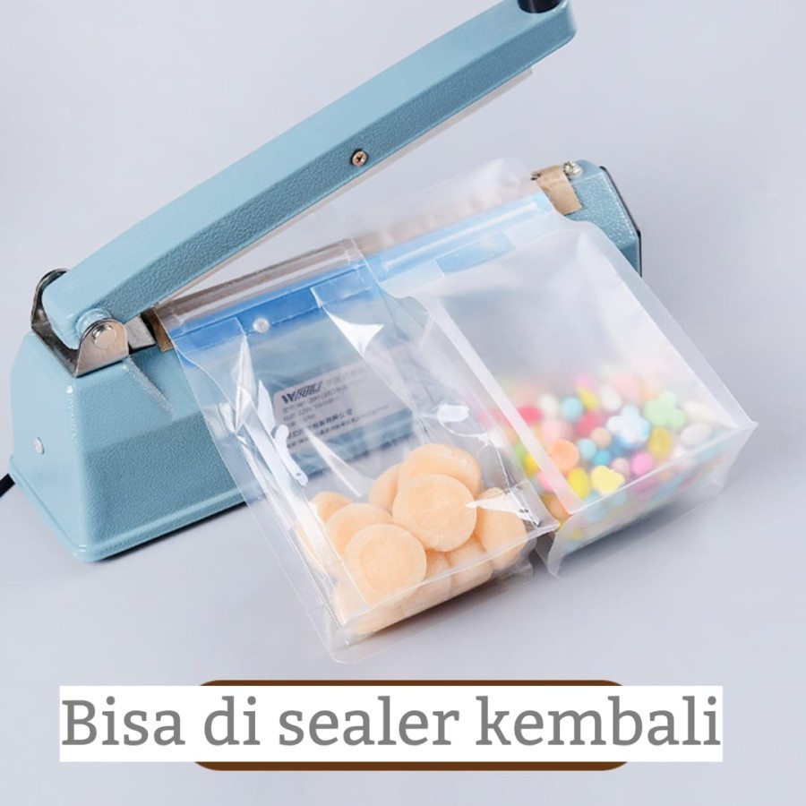 STANDING POUCH FLAT BUTTOM DOFF KEMASAN ZIPPER MAKANAN BISA DI SEALER