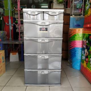  Lemari  Plastik  Lion Star susun 4 Plus laci kecil  2 