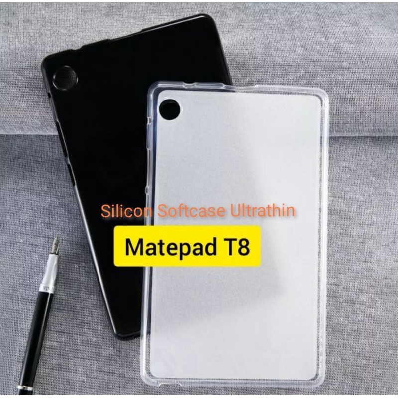 Case Huawei Matepad T8 Silicon Ultrathin Softcase jelly Casing Cover TPU High Quality Pelindung Belakang silikon Case Clear Bening Hitam