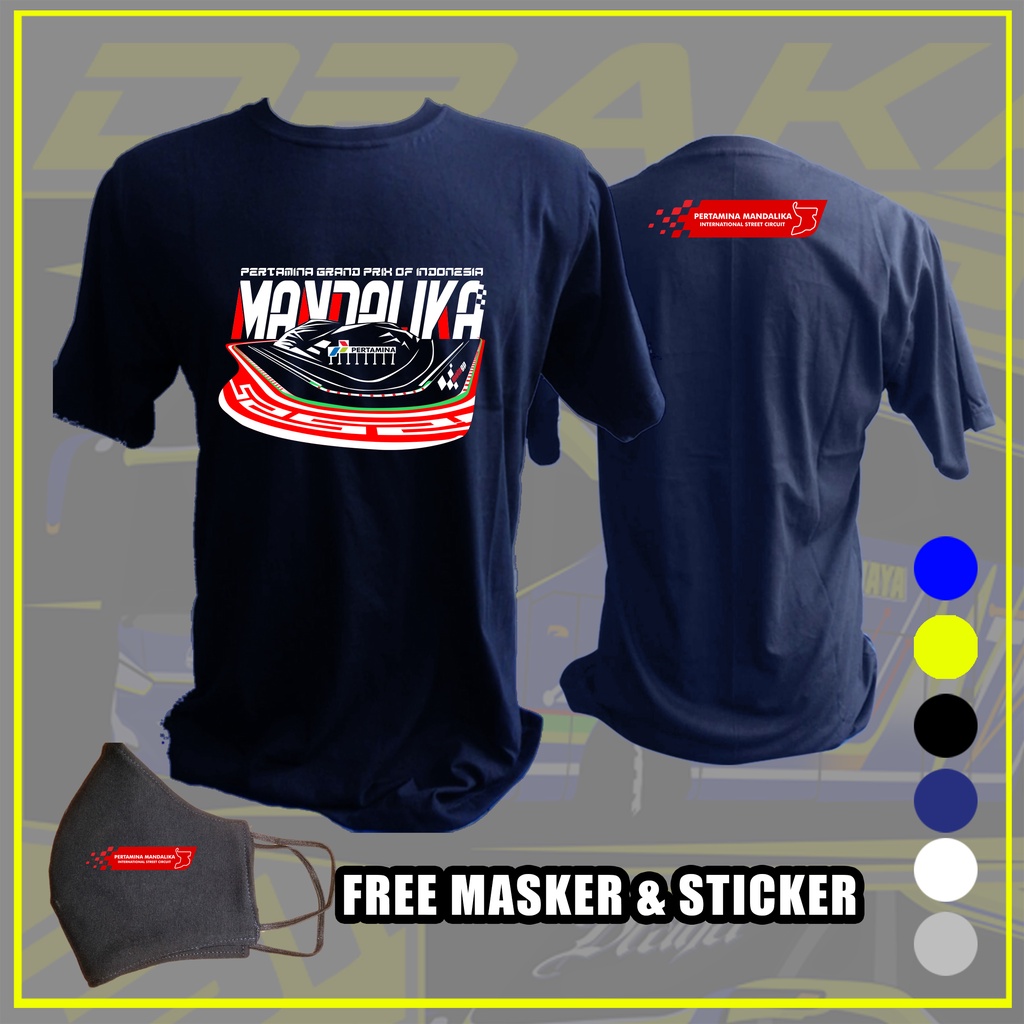 KAOS DISTRO MANDALIKA SIRCUIT ORIGINAL BAJU SIRKUIT MANDALIKA INTERNATIONAL BONUS GANTUNGAN KUNCI DA