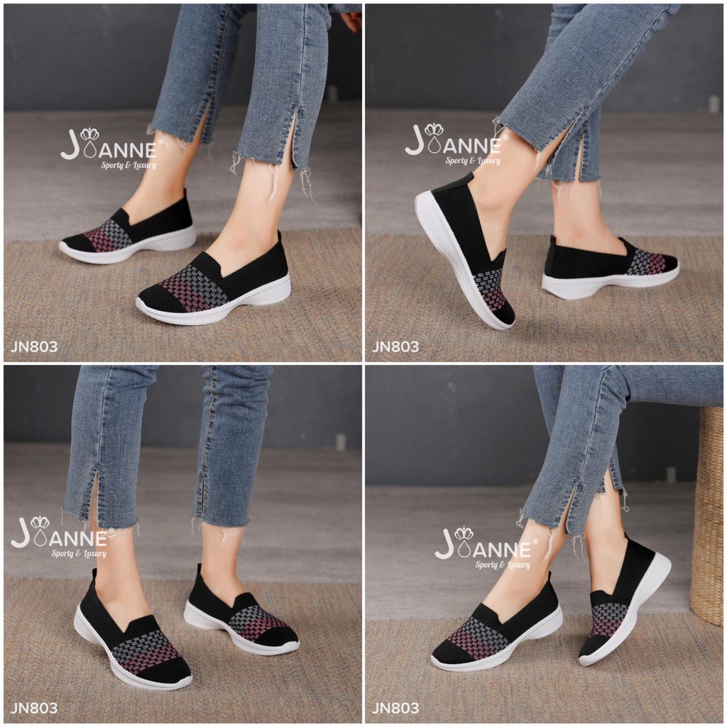 JOANNE SEPATU WANITA FLYKNIT FLAT SHOES #JN803 ORIGINAL