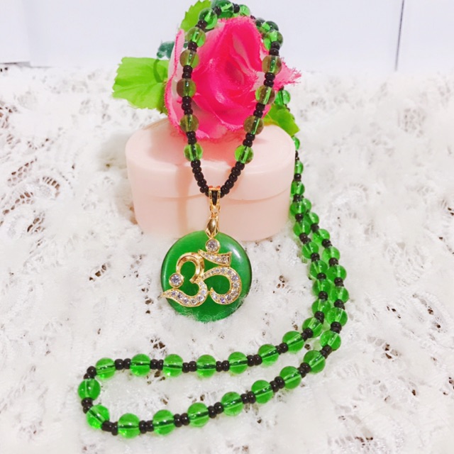 kalung giok asli liontin giok omkara