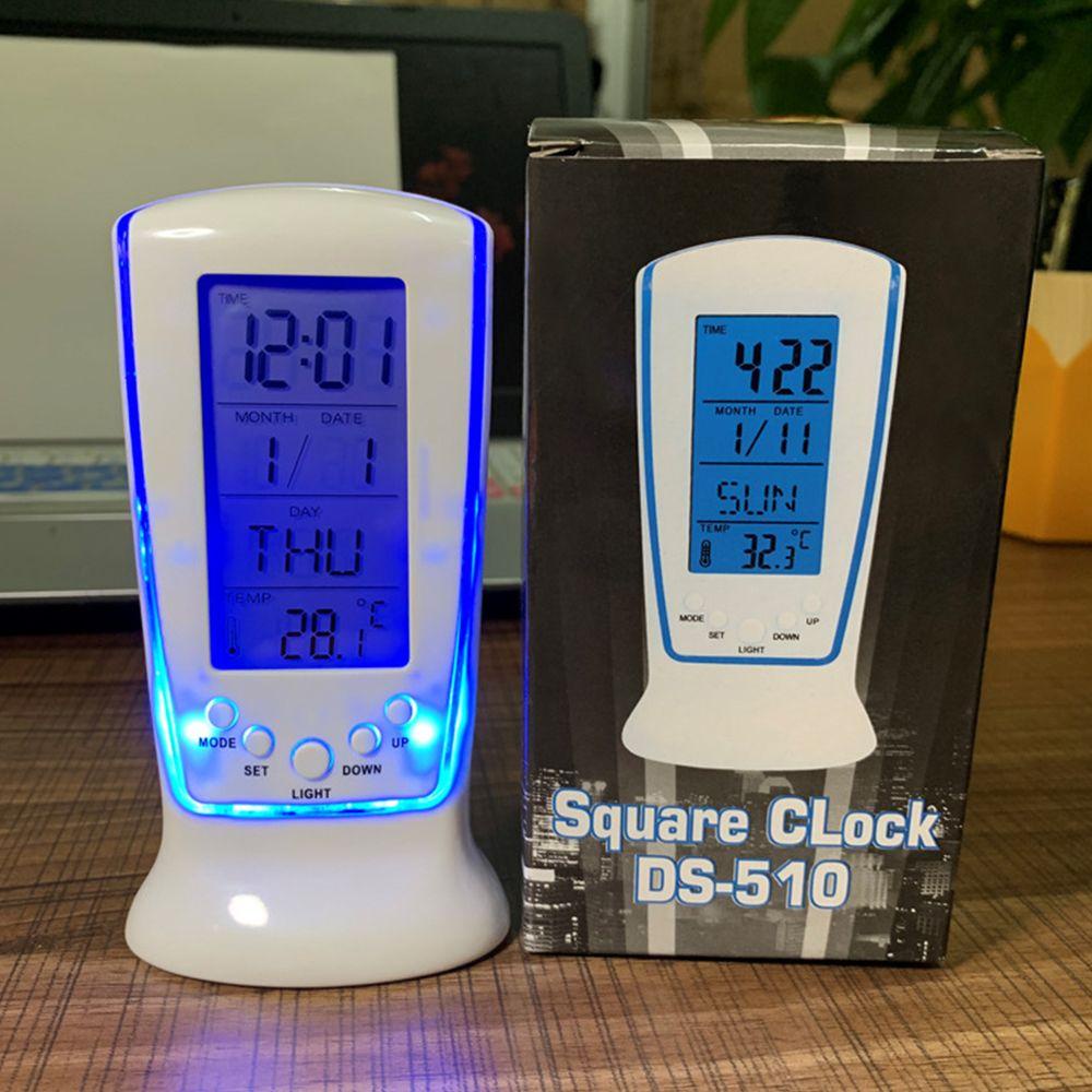 Suyo Jam Alarm Digital Dengan Lampu Backlight LED, Termometer &amp; Kalender