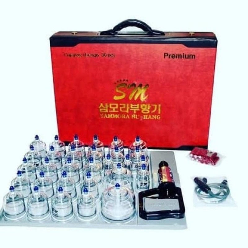 Alat Bekam / Kop Angin Sammora isi 30 Pcs Korea / Dus Merah Premium | Cupping Therapy