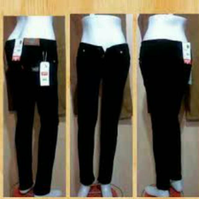 CELANA WANITA LEVIS HITAM SKINNY