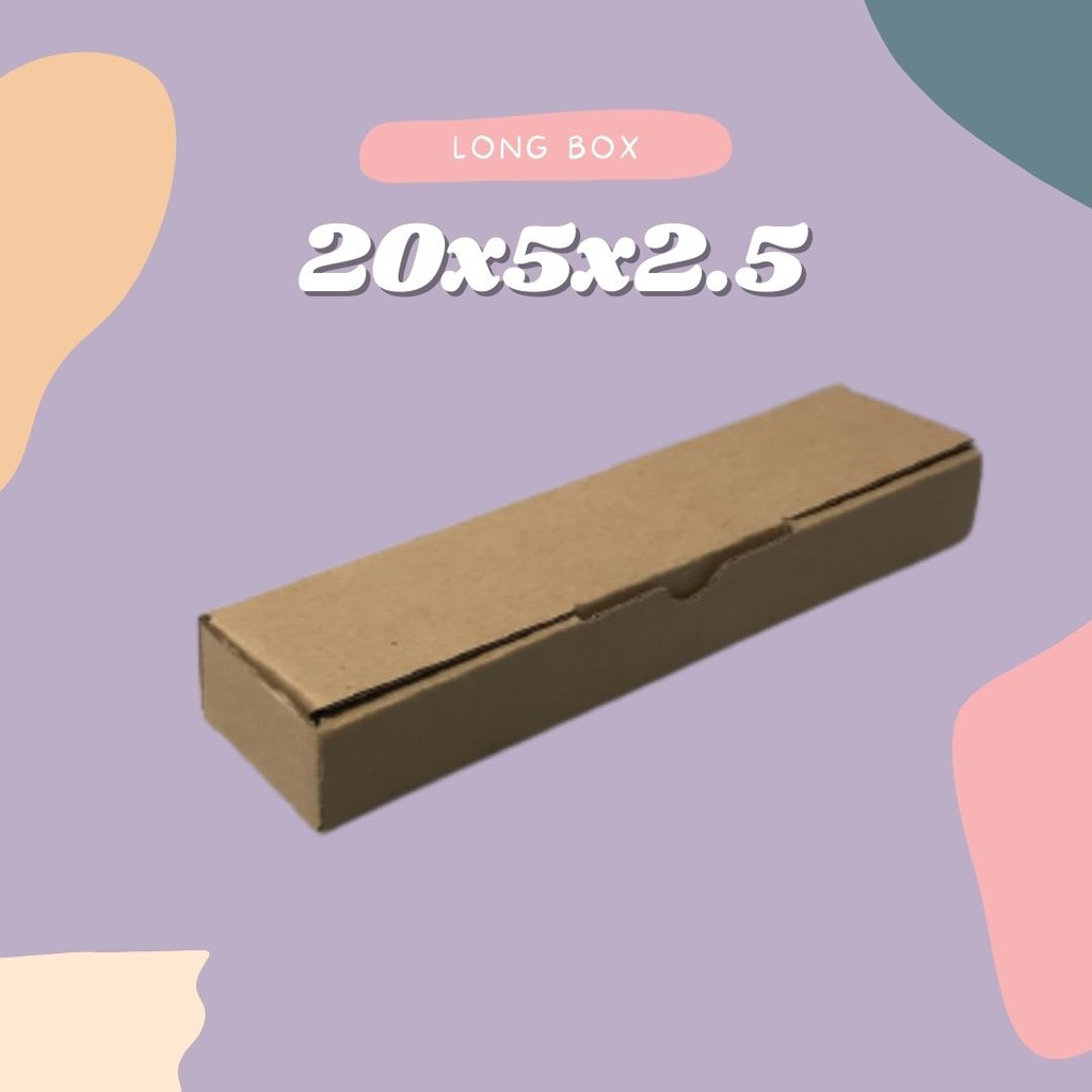 

LONG BOX 20x5x2.5 // PACKING DUS DIE CUT / CORRUGATED E FLUTE / KARDUS BAJU AKSESORIS KUE