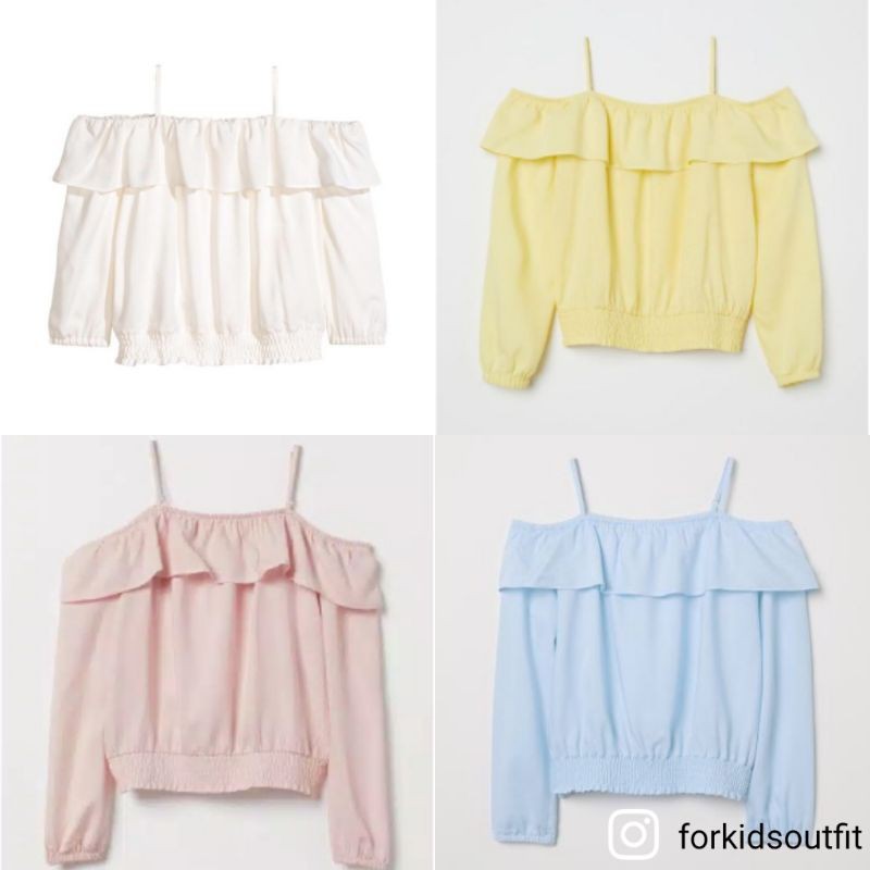 BLOUSE ANAK PEREMPUAN BLOUSE BRANDED BLOUSE H&M ORIGINAL BAHAN ADEM ATASAN BAJU ANAK REMAJA PEREMPUA