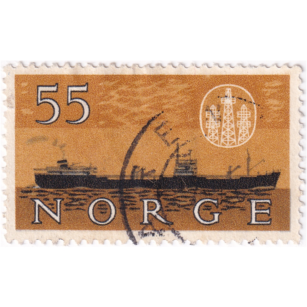 

Prangko Norway 1960 - Ships 55øre Used